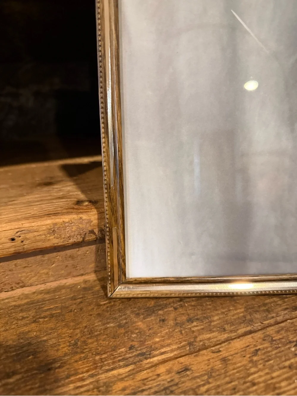 Vintage Small Faux Wood Picture Frame